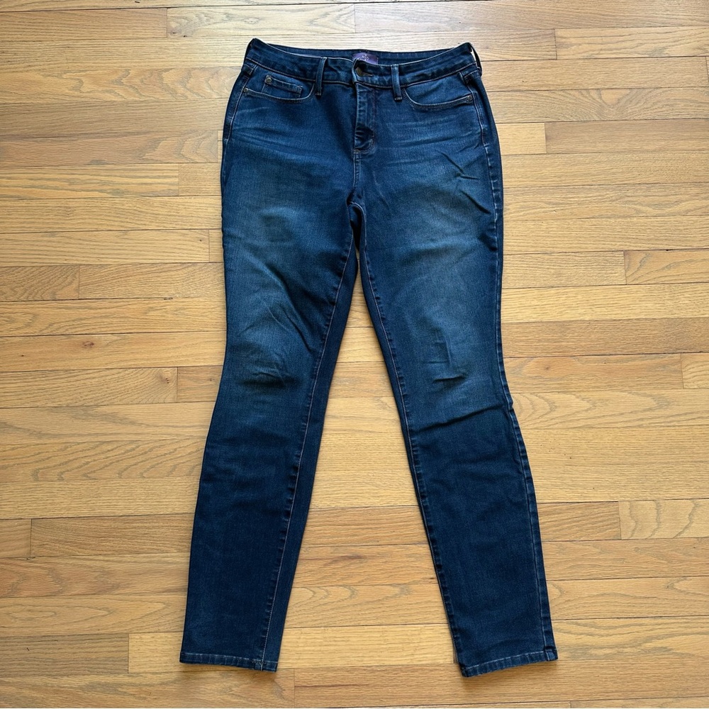 Women's NYDJ Alina Stretch High Rise Legging Dark Blue Jeans Size 6